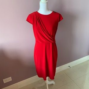 Successful Red Dress with cute side zipper